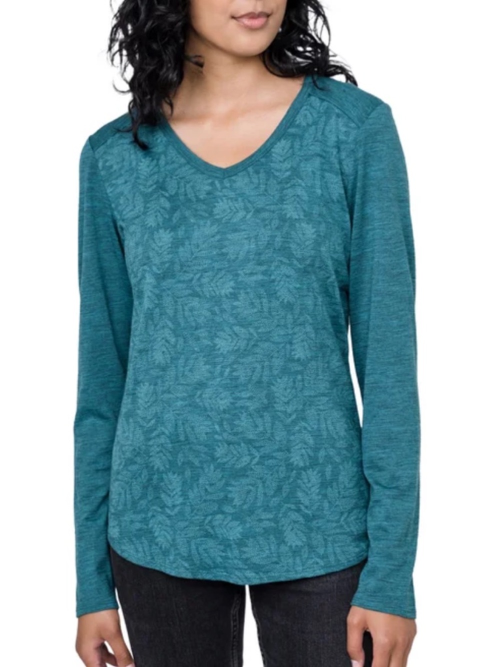 SEGMENTS Ladies Merino Wool Top blue print